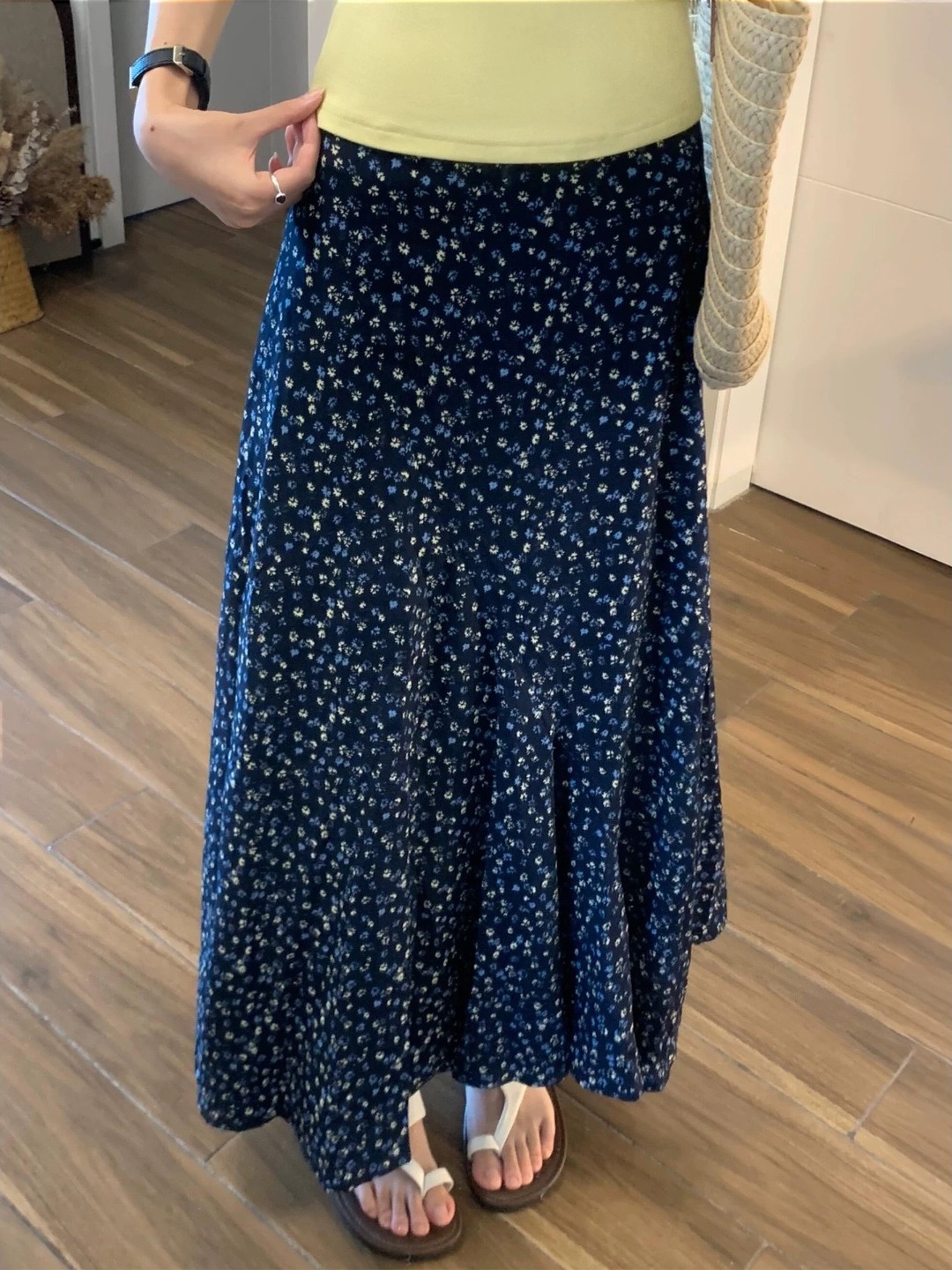plus Size Floral Print A-Line  - огляд і ціна Midi Skirt Floral